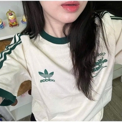 ÁO PHÔNG DAS VIỀN XANH LÁ CỘC TAY NỮ