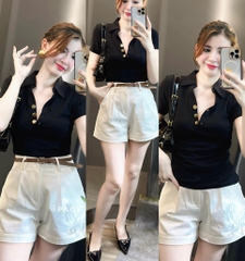 ÁO POLO TRỤ MIXX CÚC ĐỒNG 3 MẦU NỮ - (xả 39K)