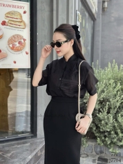 ÁO SƠ MI GU LI CỔ TẦU TAY LỠ NỮ (SẴN TRẮNG)(XẢ 89k)