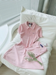 VÁY POLO UMI HỒNG PASTEL NỮ SẴN( xả 105k )