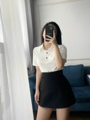 ÁO POLO CỔ ĐỨC TAY BỒNG NỮ