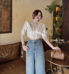 QUẦN BÒ NỮ PHỐI GẤU REN SẴN