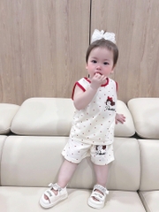 SET 3 BỘ SÁT NÁCH TONE ĐỎ BÉ GÁI( xả 109k)