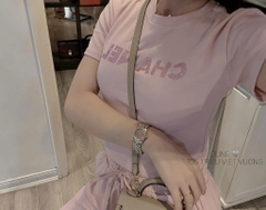 SET BỘ HỒNG ĐÍNH ĐÁ CELINE NỮ