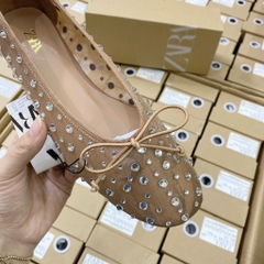 GIÀY DÉP - GIÀY BÚP BÊ ĐÍNH ĐÁ NÂU HÀNG CC (XẢ 120k)