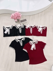 ÁO PHÔNG POLO CỔ BẺ BO XỊN NỮ SẴN