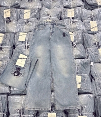 QUẦN JEAN NỮ SUÔNG IN GẤU L.V SẴN (SALE 90k)