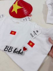 ÁO PHÔNG LOGO CỜ VN CHO BÉ TRAI GÁI
