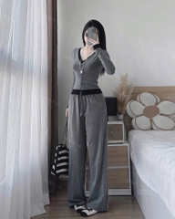 BỘ DÀI XÁM TĂM LÔNG NỮ THU ĐÔNG