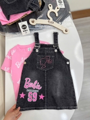 SET ÁO HỒNG IN TRÀN MIX YẾM JEAN BARBIE BÉ GÁI