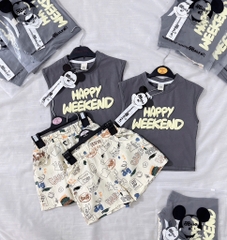 SET CỘC WEEKEND XÁM BÉ TRAI (xả 59k )