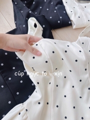 VÁY HAI DÂY CHẤM BI NỮ SẴN(SALE 115k)
