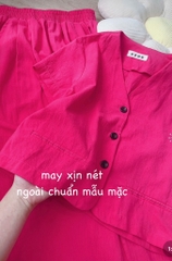 SET BỘ HỒNG ÁO CỔ TIM MIXBOM(XẢ 79k)