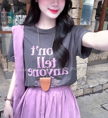 SÉT COTTON CHÂN VÁY TÍM KÈM TÚI NỮ