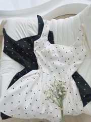 VÁY HAI DÂY CHẤM BI NỮ SẴN(SALE 115k)
