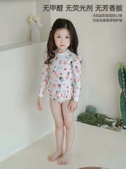 ĐỒ BƠI - SET 2 BỘ BƠI TONE HỒNG CHẤM BI ĐỘNG VẬT BIỂN BÉ GÁI SẴN (XẢ 69k)