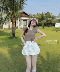 CHÂN VÁY BÍ NGẮN NHÀ WE.WG NỮ