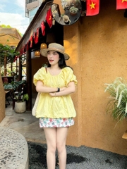 SET ÁO VÀNG CHÂN VÁY HOA NỮ(XẢ 99k)