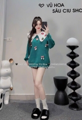 ÁO LEN NOEL CỔ THUỶ THỦ NỮ THU ĐÔNG SẴN