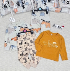 SET 2 BỘ DÀI ĐỘNG VẬT TONE MÀU CAM BÉ TRAI