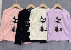 ÁO PHÔNG MÈO DÀI TAY QCCC BÉ GÁI