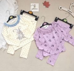 SET 2 BỘ DÀI COTTON TÀU TONE TÍM BÉ GÁI