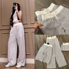 QUẦN SUÔNG SỌC VIỀN CẠP SỌC NỮ