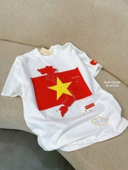 ÁO PHÔNG BỐ MẸ CON CỜ ĐỎ SAO VÀNG BẢN ĐỒ VN SẴN