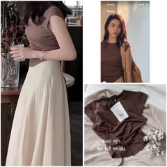 SET CHÂN VÁY ÁO DÚT LƯNG SAU NỮ