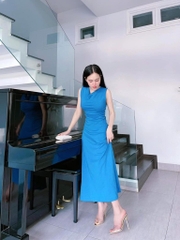 VÁY LỤA CỔ ĐỔ LI EO 2 MẪU( 99k)