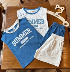 SET BỘ SUMMER XANH TRẮNG BÉ TRAI SẴN(SALE 89k)