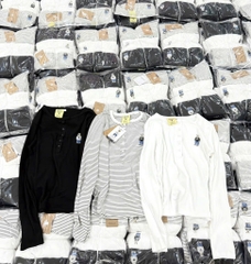 COMBO 3 ÁO THUN ZIP THÊU GẤU DÀI TAY NỮ THU ĐÔNG