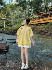 SET ÁO VÀNG BABYDOLL QUẦN ĐÙI NỮ