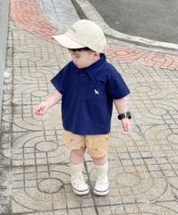 SET CỘC ÁO CỔ TRỤ QUẦN KAKI BÉ TRAI 2 MÀU
