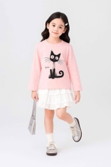 ÁO PHÔNG MÈO DÀI TAY QCCC BÉ GÁI