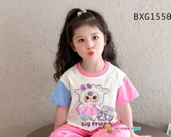 SET 2 BỘ COTTON TÀU HỒNG XANH BB3 BÉ GÁI SẴN( xả 79k )
