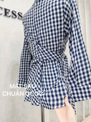 ÁO SƠ MI KẺ BUỘC VẠT NỮ