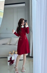 VÁY PHỐI CÚC ĐỒNG LY CHIẾT NỮ THU ĐÔNG SẴN (SALE 123K)
