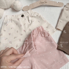 SET 2 QUẦN CHẤM BI HOA NHÍ BÉ GÁI SẴN( 59k)