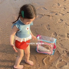 ĐỒ BƠI - BỘ BƠI HOA DƯƠNG ĐỎ BÉ GÁI