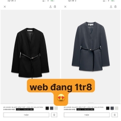 ÁO VEST NỮ ZARA KÈM ĐAI THU ĐÔNG SẴN