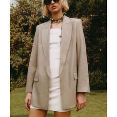 ÁO BLAZER LI-EN ÉP MÙNG PHỐI TAY KẺ 2 LỚP NỮ THU ĐÔNG SẴN