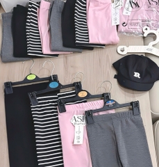 COMBO 4 QUẦN ZIP DÀI TONE GHI HỒNG BÉ GÁI