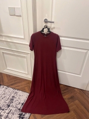 VÁY ZIP TÀU ĐỎ DÁNG DÀI NỮ
