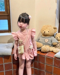 VÁY THÔ BÈO KÈM TÚI CÓI BÉ GÁI SẴN