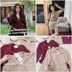 ÁO PHỐI CHUN SƯỜN 2 LỚP NỮ THU ĐÔNG SẴN (SALE 69k)
