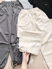 SET BỘ NỮ QUẦN TÚI HỘP DÚT GẤU MIXX ÁO CHẤM BI MIU MIU