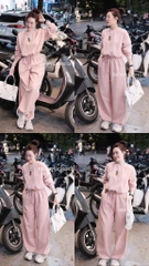 BỘ NỈ LÔNG THỎ THÊU MICKY NỮ