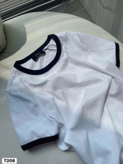 SET 2 ÁO ZIP VIỀN TRẮNG ĐEN NỮ SẴN