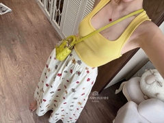 SET ÁO VÀNG CHÂN VÁY HOA NỮ SẴN
